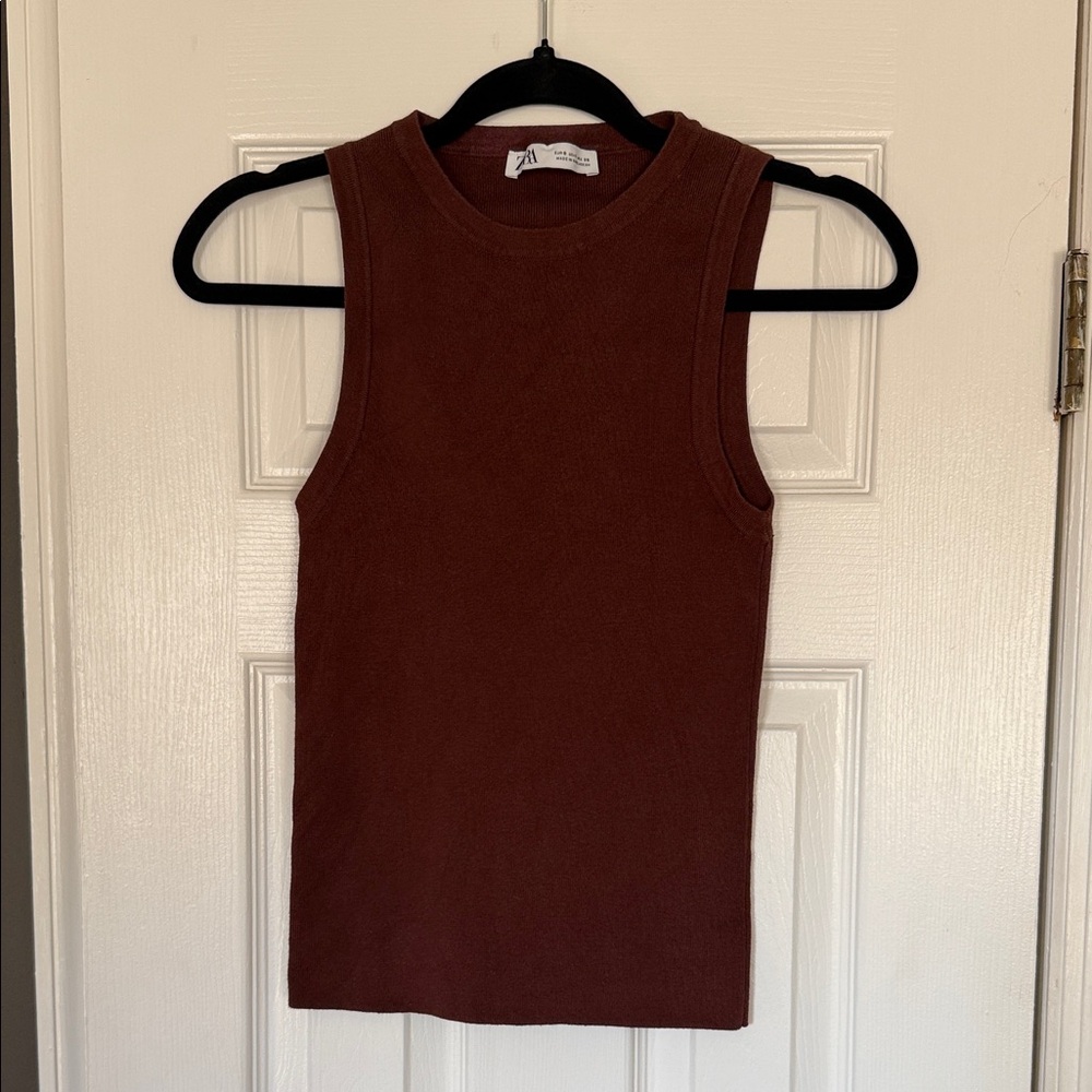 Zara Chocolate Brown Tank Top
